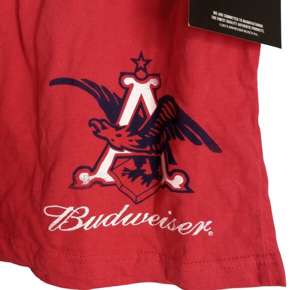 Budweiser Size M 32 34 Boxer Shorts Mens Red Sleepwear Button Fly Cotton NEW - Picture 7 of 7
